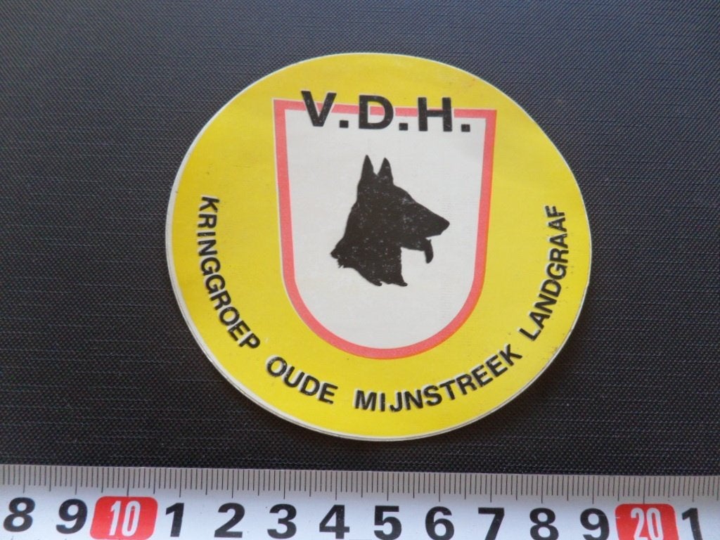sticker V.D.H. Kringgroep oude mijnstreek Landgraaf, Verzamelen, Stickers, Zo goed als nieuw, Ophalen