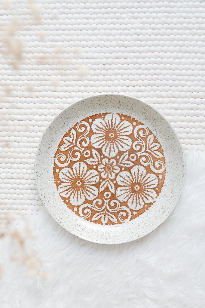 Vintage Biltons schaal bloemen gespikkeld, Antiek en Kunst, Ophalen of Verzenden