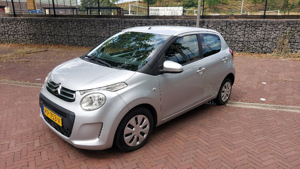 Citroën C1 1.0 VTi Airscape 68PK S&S 5D 2016 Grijs, Voorwielaandrijving, Stof, Zwart, 4 stoelen