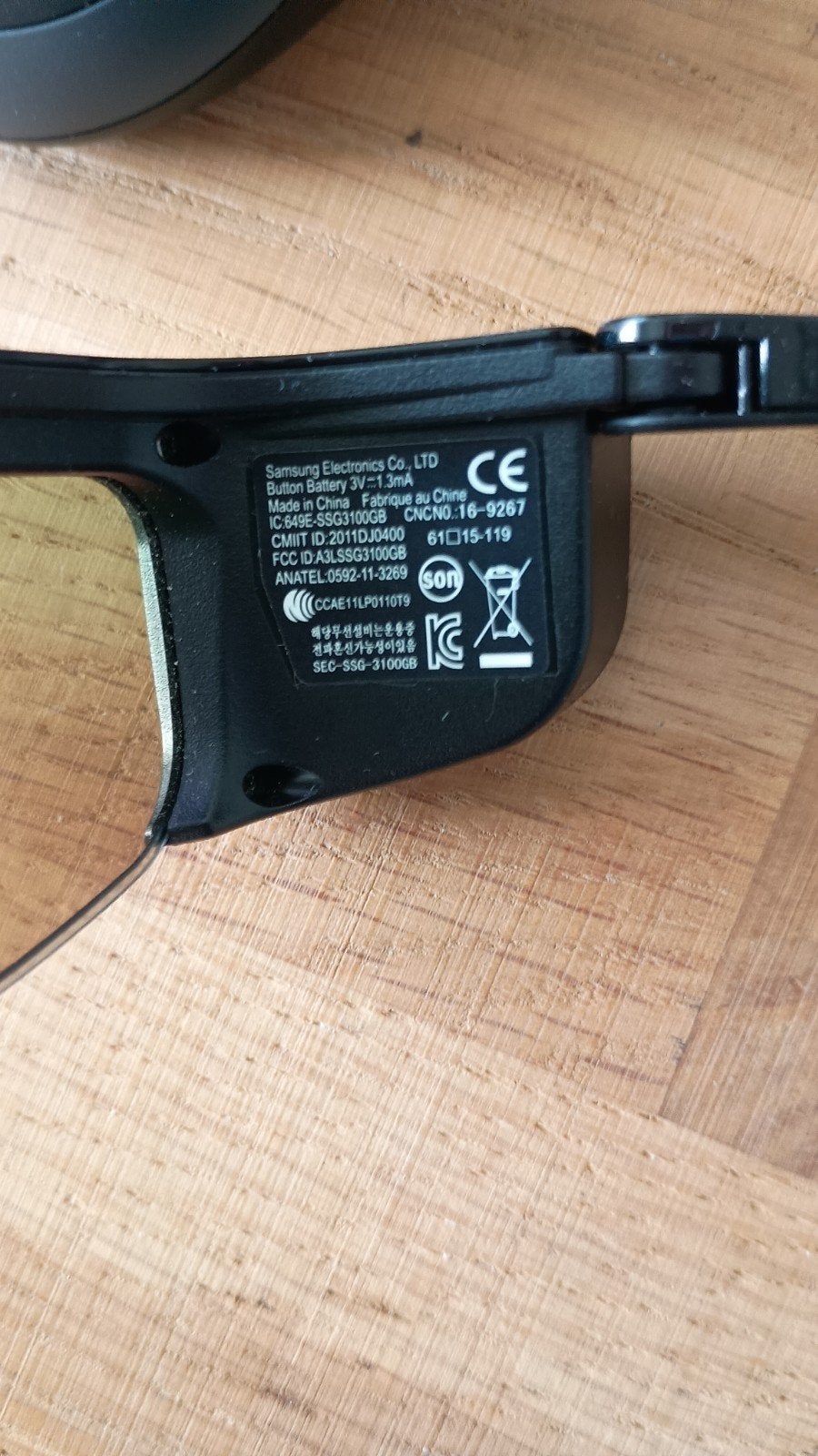 Samsung 3D-bril Active SSG-3100GB - Goed Werkend, Ophalen of Verzenden, Zo goed als nieuw
