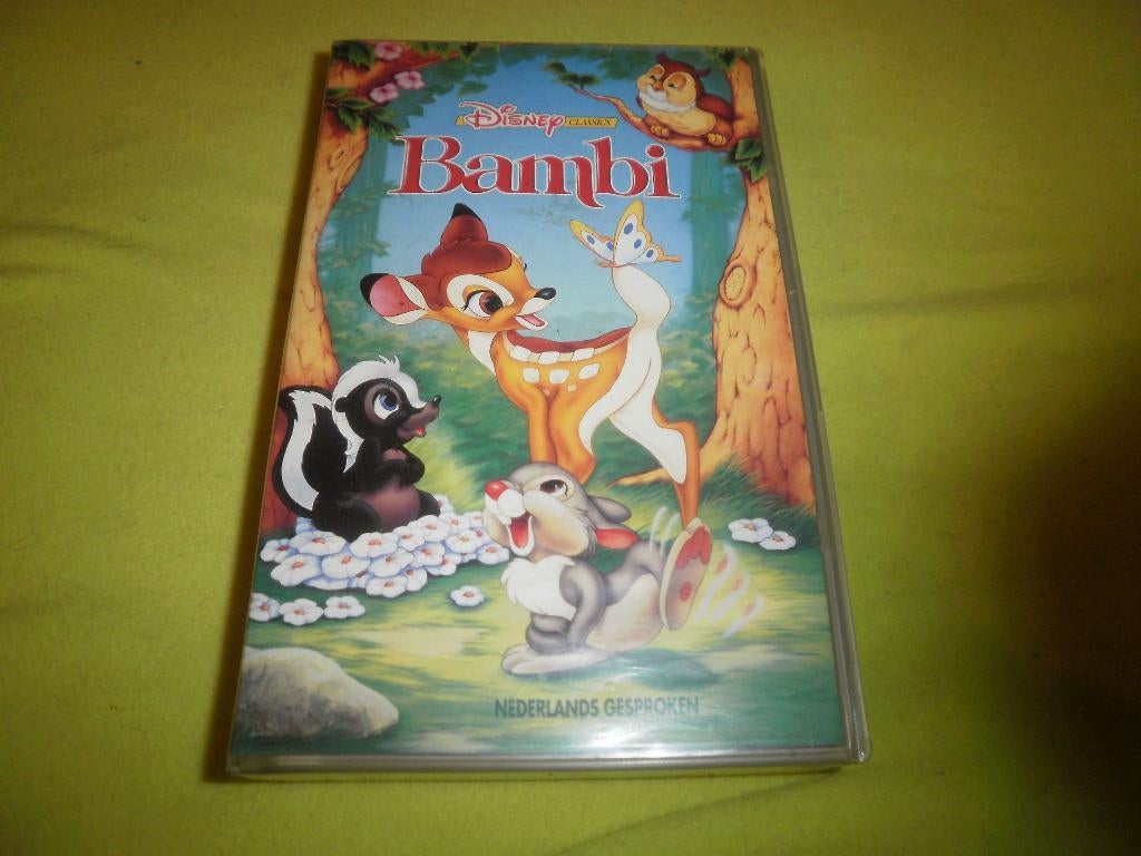 BAMBI! Mooie Disney Tekenfilm Op VIDEO!, Tekenfilm, Alle leeftijden, Kinderprogramma's en -films, Ophalen of Verzenden