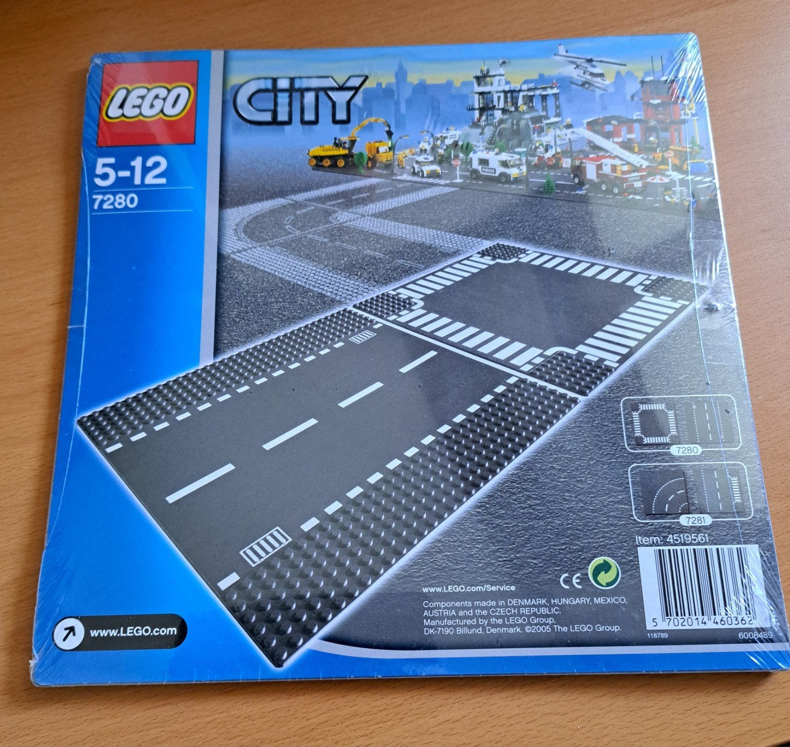 LEGO City 7280 Wegenplaten (Rechte weg & Kruising) Nieuw!, City, Lego, Nieuw, Ophalen of Verzenden