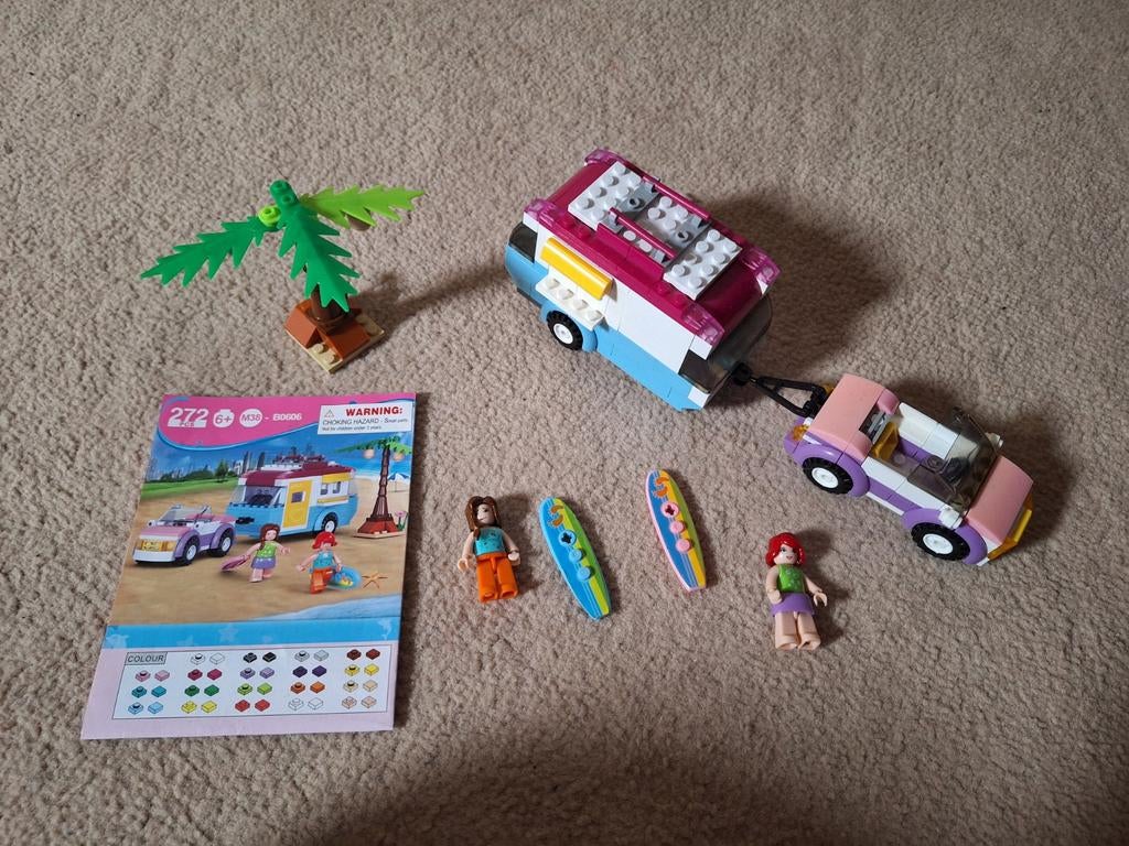 LEGO met auto en caravan, Compleet, Lego, Ophalen of Verzenden, Zo goed als nieuw