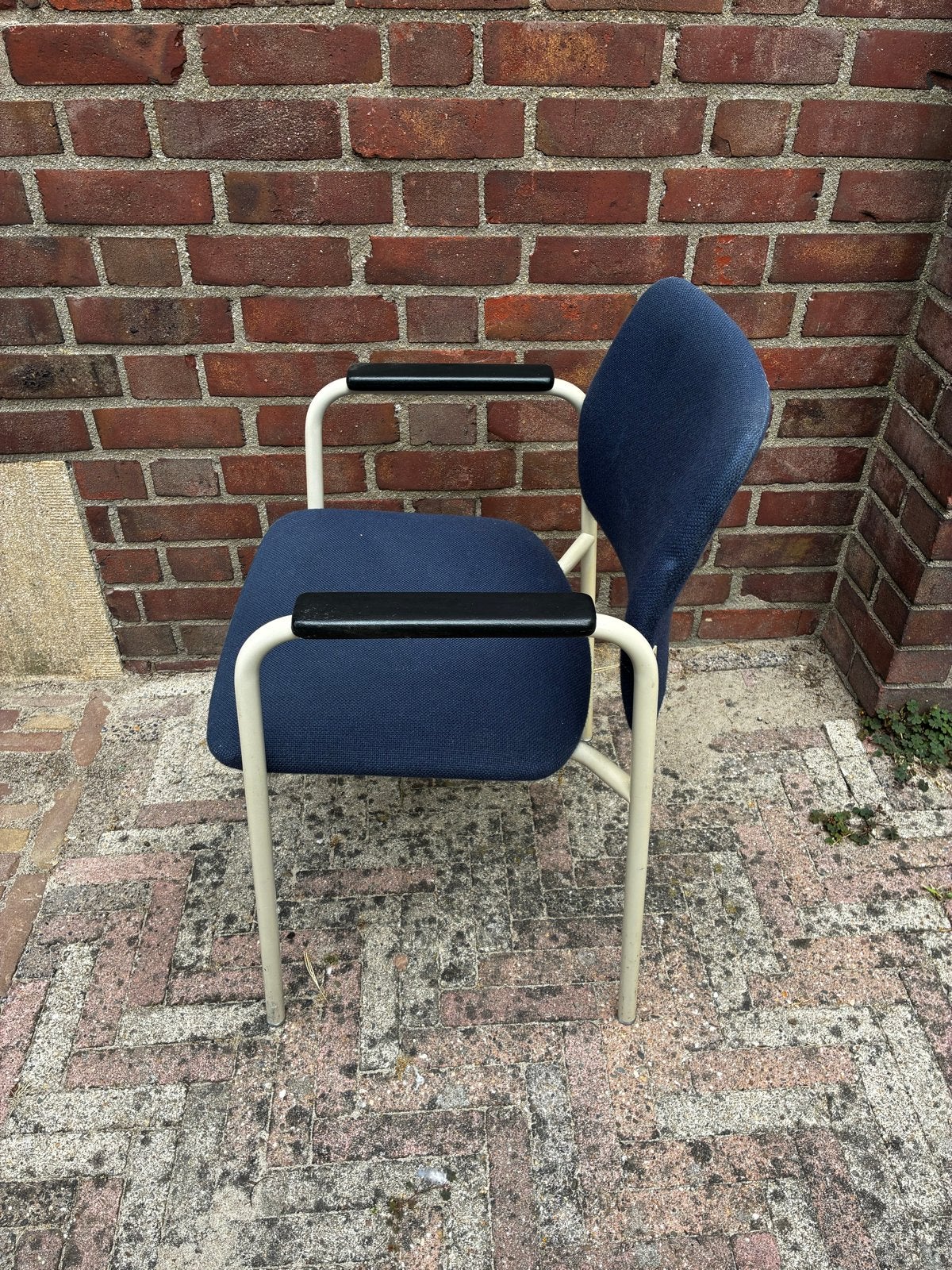 Vintage stoelen, stevige kwaliteit, blauw, per stuk of set, Ophalen, Gebruikt, Blauw, Stof