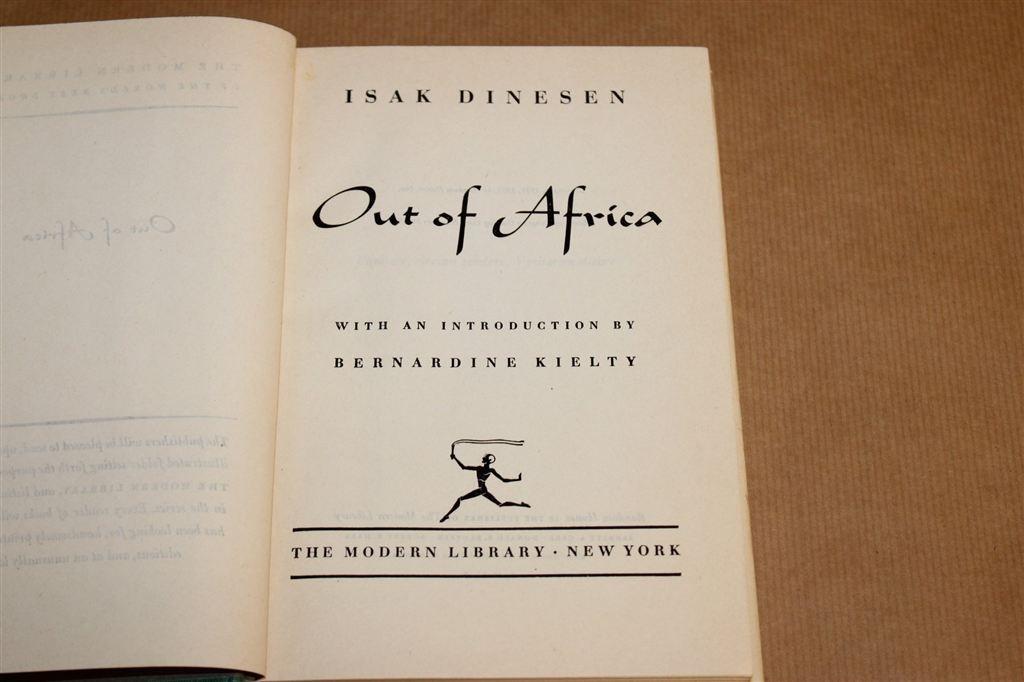 Out of Africa — Isak Dinesen, 1e Modern Library Editie 1952, Verzenden, Gelezen