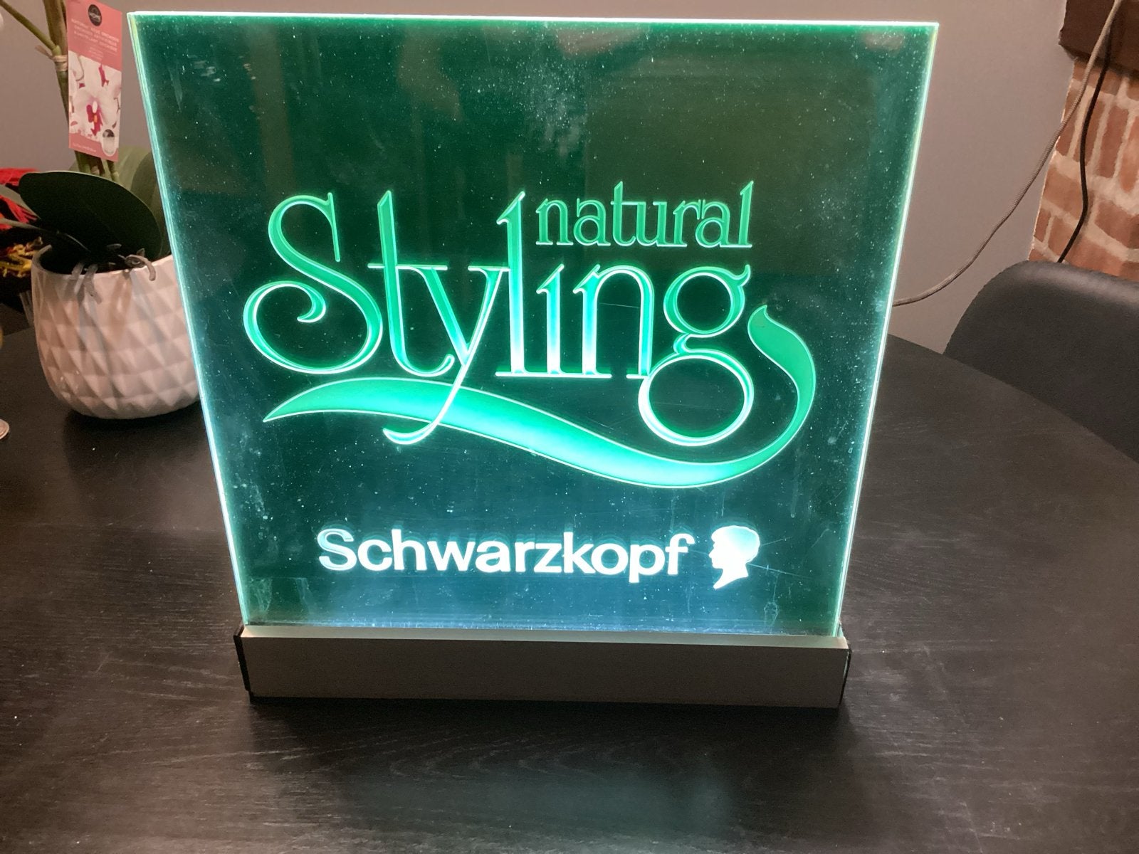 Vintage Schwarzkopf Natural Styling LED Display (ca. 2000), Ophalen of Verzenden, Gebruikt, Lichtbak of (neon) lamp