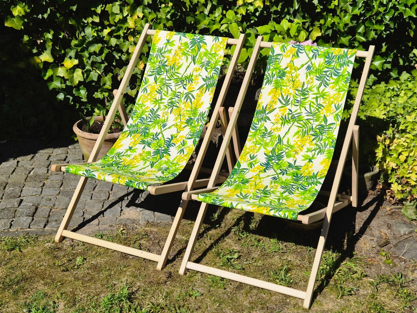 Vintage houten strandstoelen ligstoelen klapstoel, Ophalen, Hout