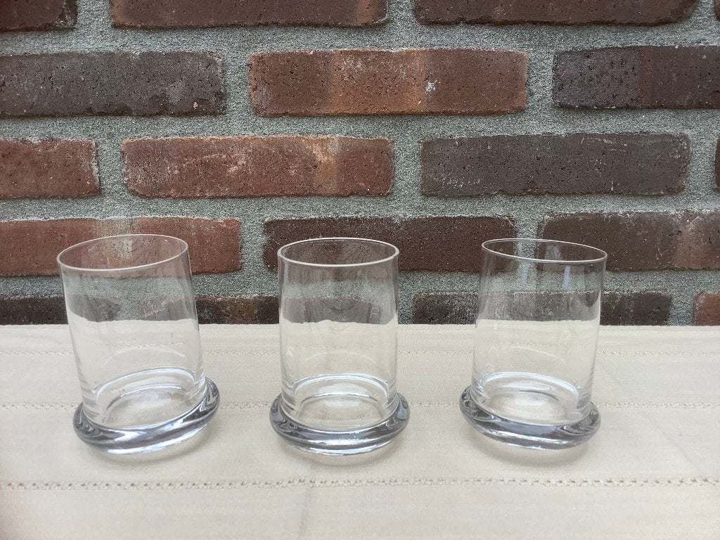 Set van 3 glazen vaasjes - tuimel / kantelbaar, Transparant, 10 cm, Nieuw, Ophalen of Verzenden