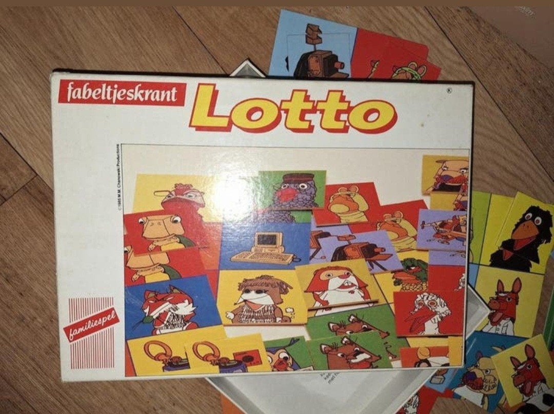 Fabeltjeskrant Lotto Familiespel, Drie of vier spelers, Ophalen of Verzenden, Zo goed als nieuw, Fabeltjeskrant