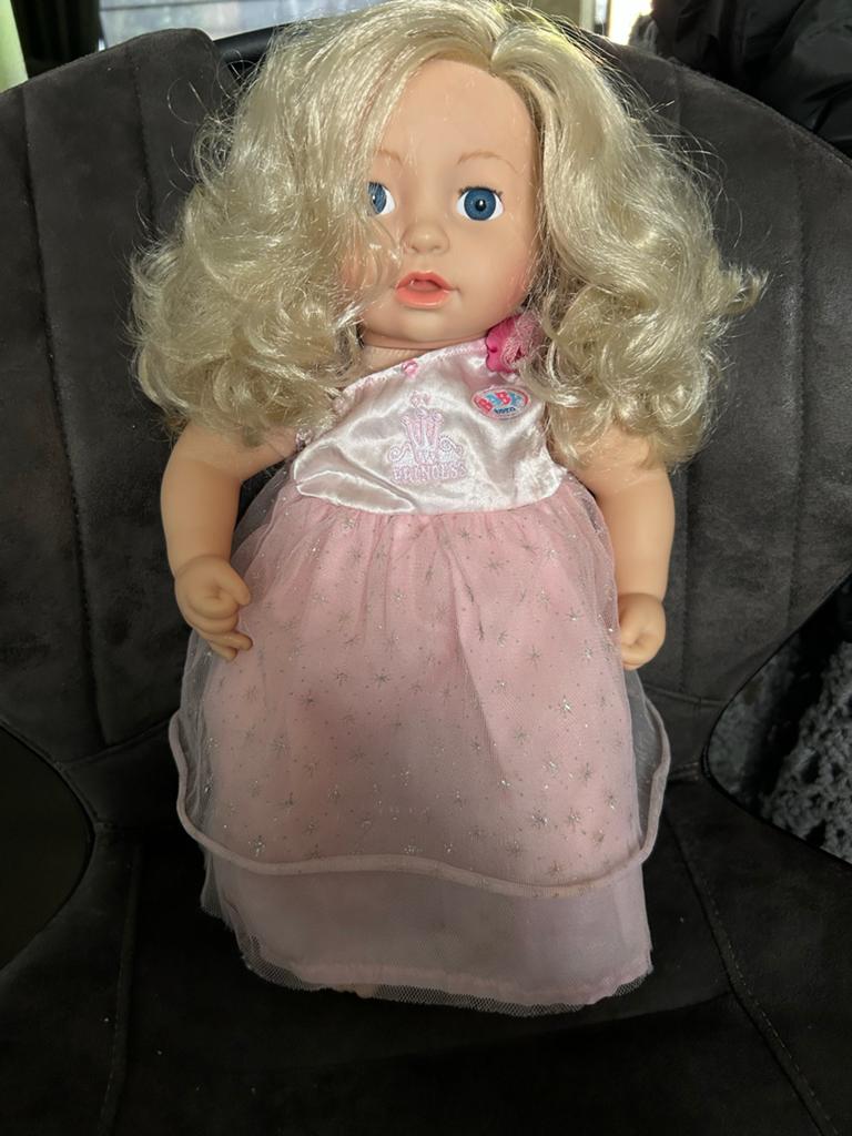 Zapf Creation Meisjes Pop met Blond Haar en Roze Jurk, Kinderen en Baby's, Speelgoed | Poppen, Zo goed als nieuw, Babypop, Ophalen of Verzenden