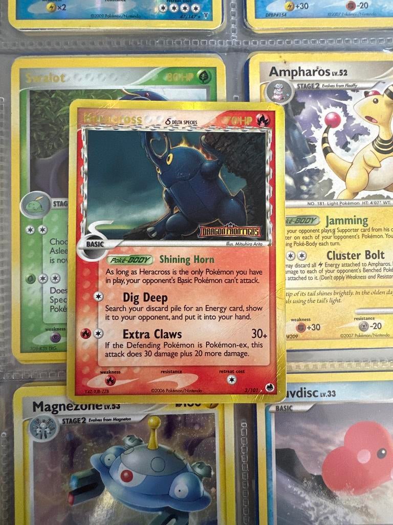 Heracross Delta Species Pokémon Kaart (Holo), Ophalen of Verzenden, Gebruikt, Losse kaart, Foil