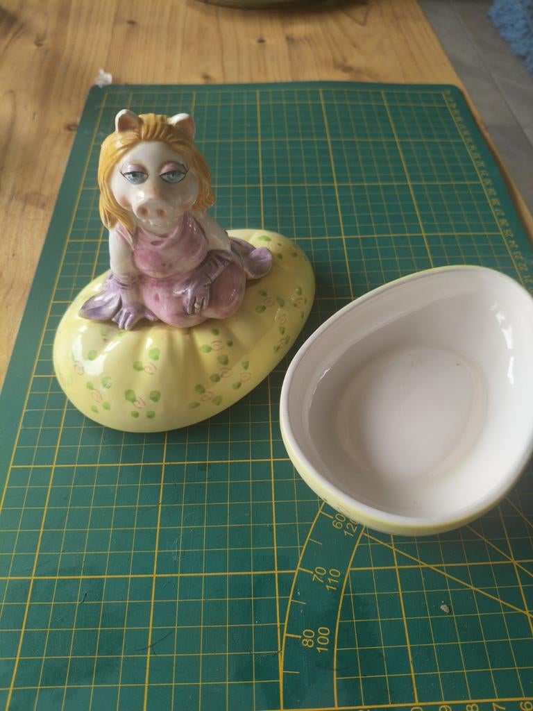 Vintage Miss Piggy Sieraden Doos Muppets Henson Assoc., Ophalen of Verzenden, Gebruikt