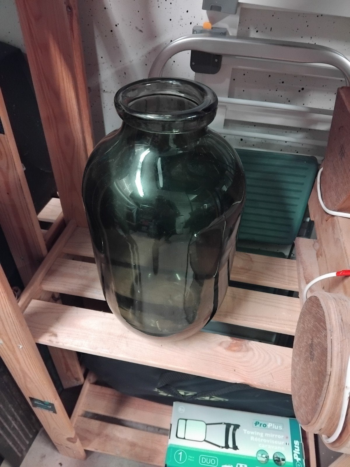 Grote glazen fles / vaas, Antiek en Kunst, Ophalen