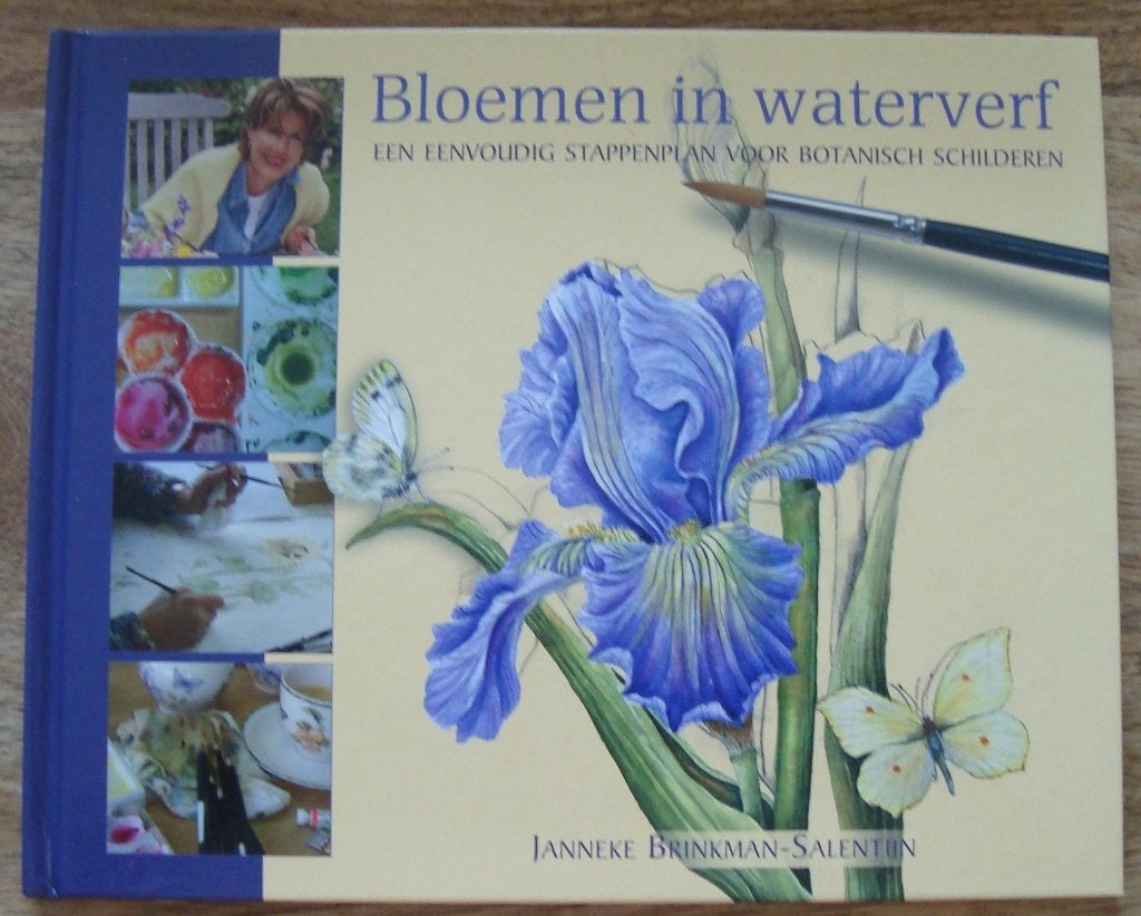 Bloemen in waterverf - Janneke Brinkman-Salentijn  - hc, Ophalen of Verzenden, Zo goed als nieuw, Tekenen en Schilderen, Janneke Brinkman-Salentijn