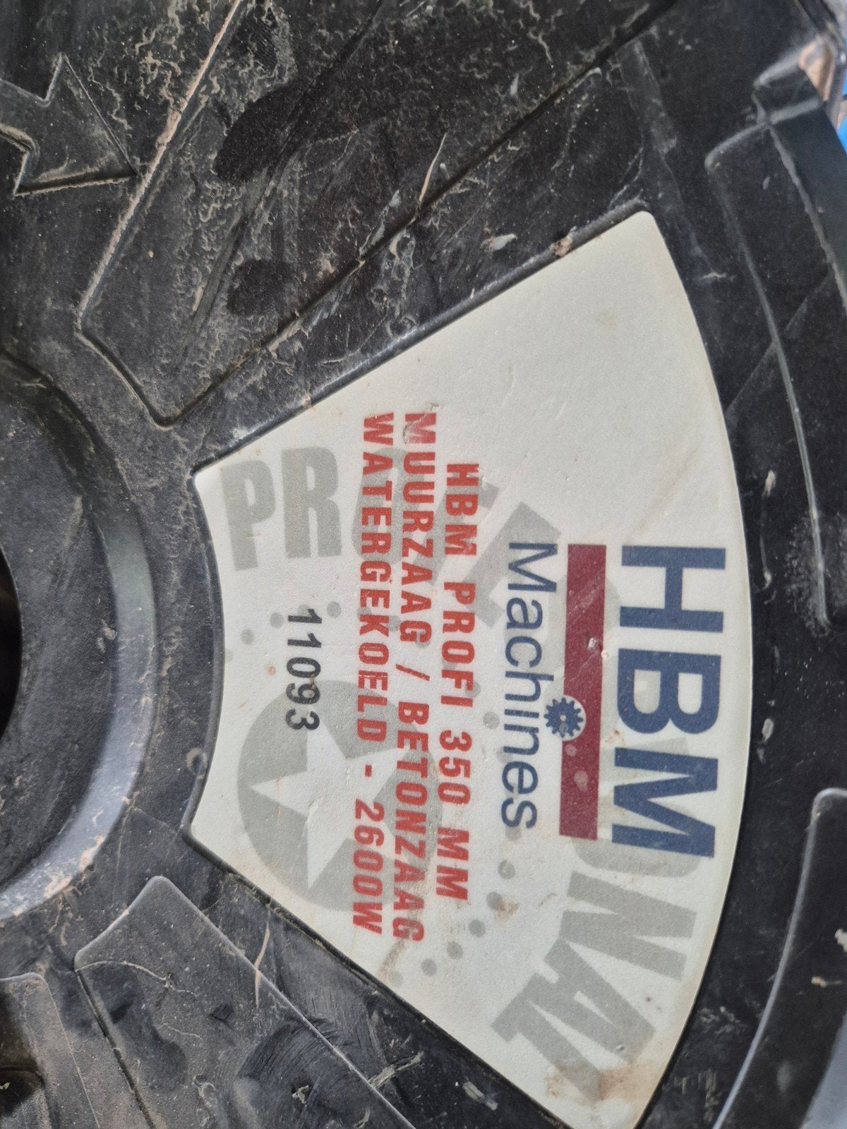 HBM Profi 350 mm Muurzaag / Betonzaag Watergekoeld - 2600W, Ophalen, Gebruikt, 70 mm of meer, Overige typen