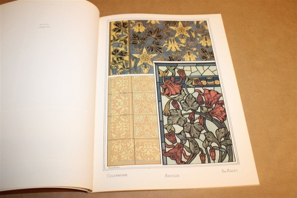 Art Nouveau Floral Designs — 40 Grote Decoratieve Platen, Ophalen of Verzenden, Gelezen