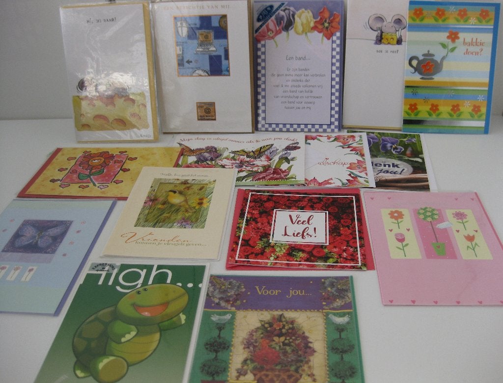 Vriendschapskaarten / Liefdeskaarten / Wenskaarten 15 stuks, Diversen, Ophalen of Verzenden, Nieuw