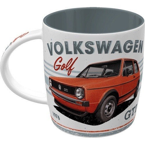 Volkswagen Golf GTI 1976 reclame mok koffiebeker beker, Ophalen of Verzenden, Nieuw, Auto's
