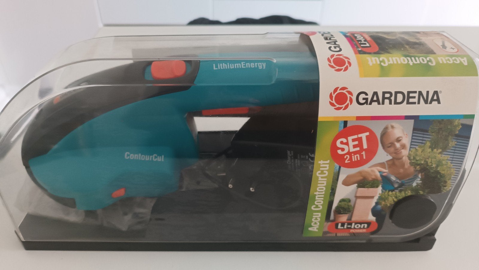 Gardena Accu ContourCut Li-Ion heggenschaar set 2-in-1, Ophalen, Nieuw, Accu, Gardena