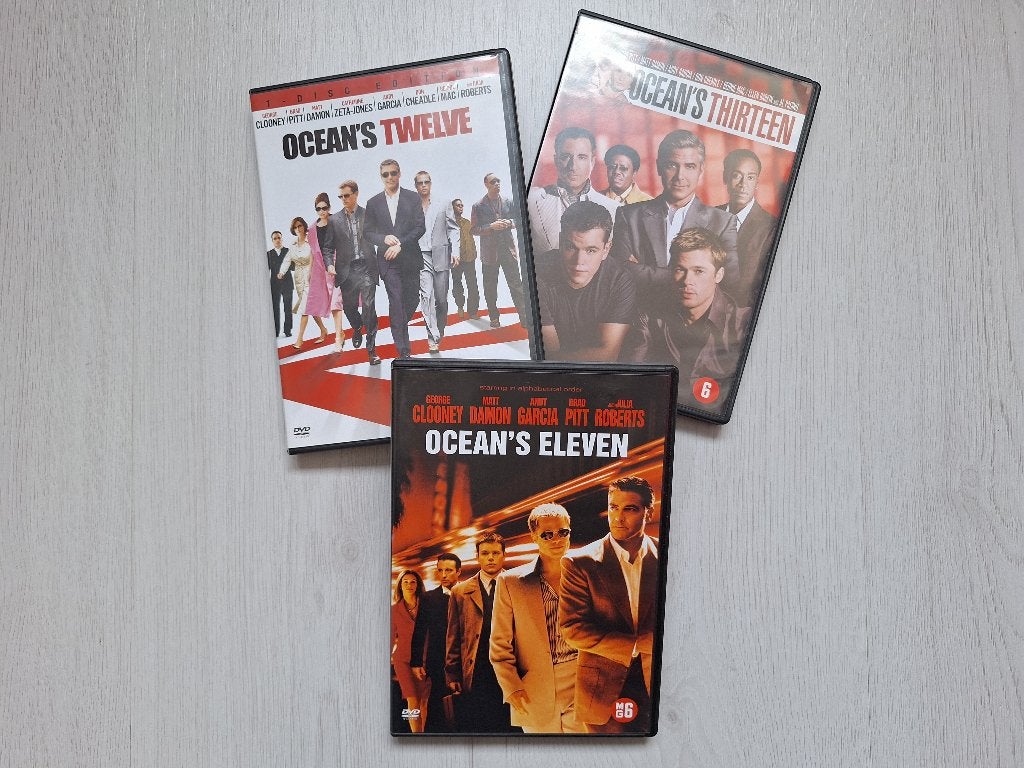 Set van 3 Ocean's dvd's, Spaans, Actie, Ophalen of Verzenden, Zo goed als nieuw
