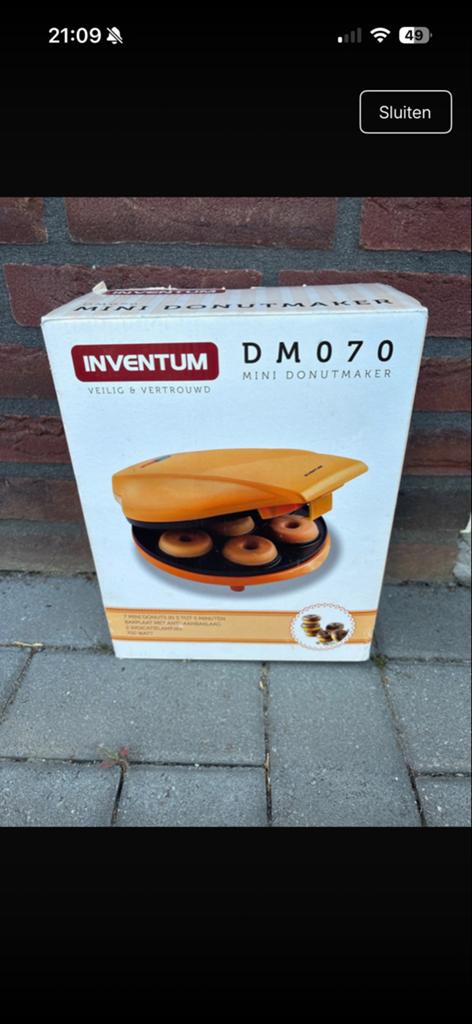 Inventum DM070 Mini Donutmaker - Nieuw in doos, Ophalen of Verzenden, Nieuw
