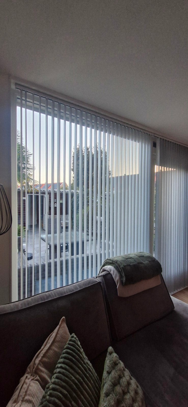 Witte lamellen voor raam en openslaande deuren, Ophalen, 400 cm, Gebruikt, Wit