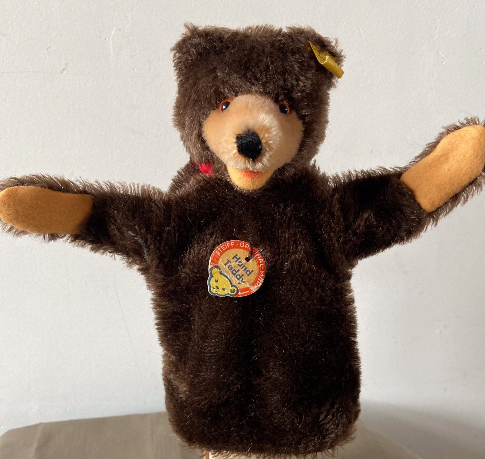 Steiff handpop Teddy, 6560/17, Verzamelen, Ophalen of Verzenden, Zo goed als nieuw, Stoffen beer, Steiff