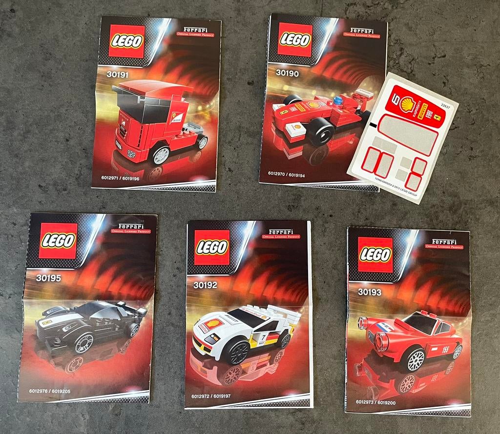 Lego Racers Ferrari handleidingen, Ophalen of Verzenden, Zo goed als nieuw