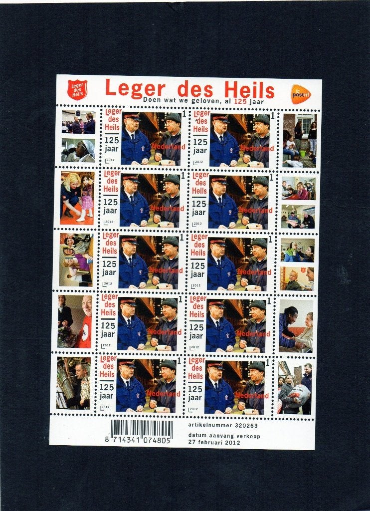 NVPH 2909 Postfris 2012 125 jaar Leger des Heils, Postzegels en Munten, Ophalen of Verzenden, Na 1940, Postfris