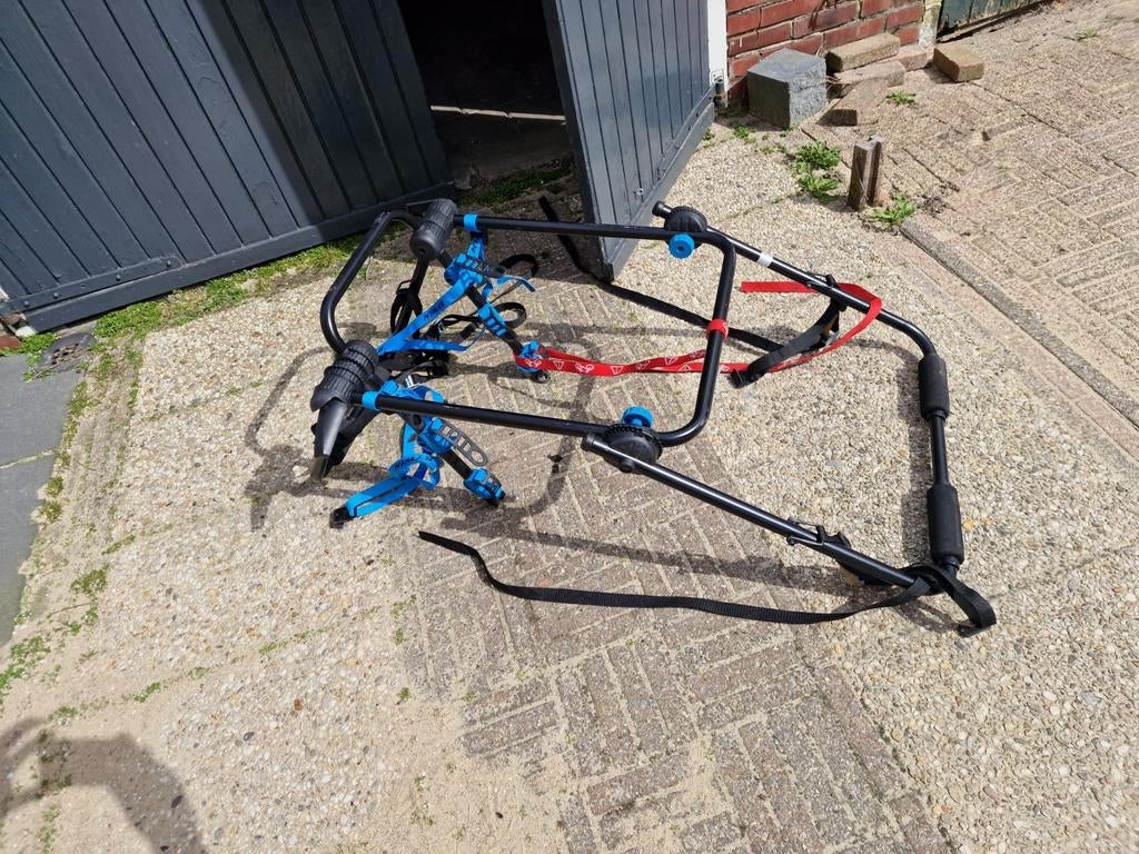 Fietsendrager 3 fietsen voor auto zonder trekhaak decatlon, Ophalen, Gebruikt, Achterklepdrager
