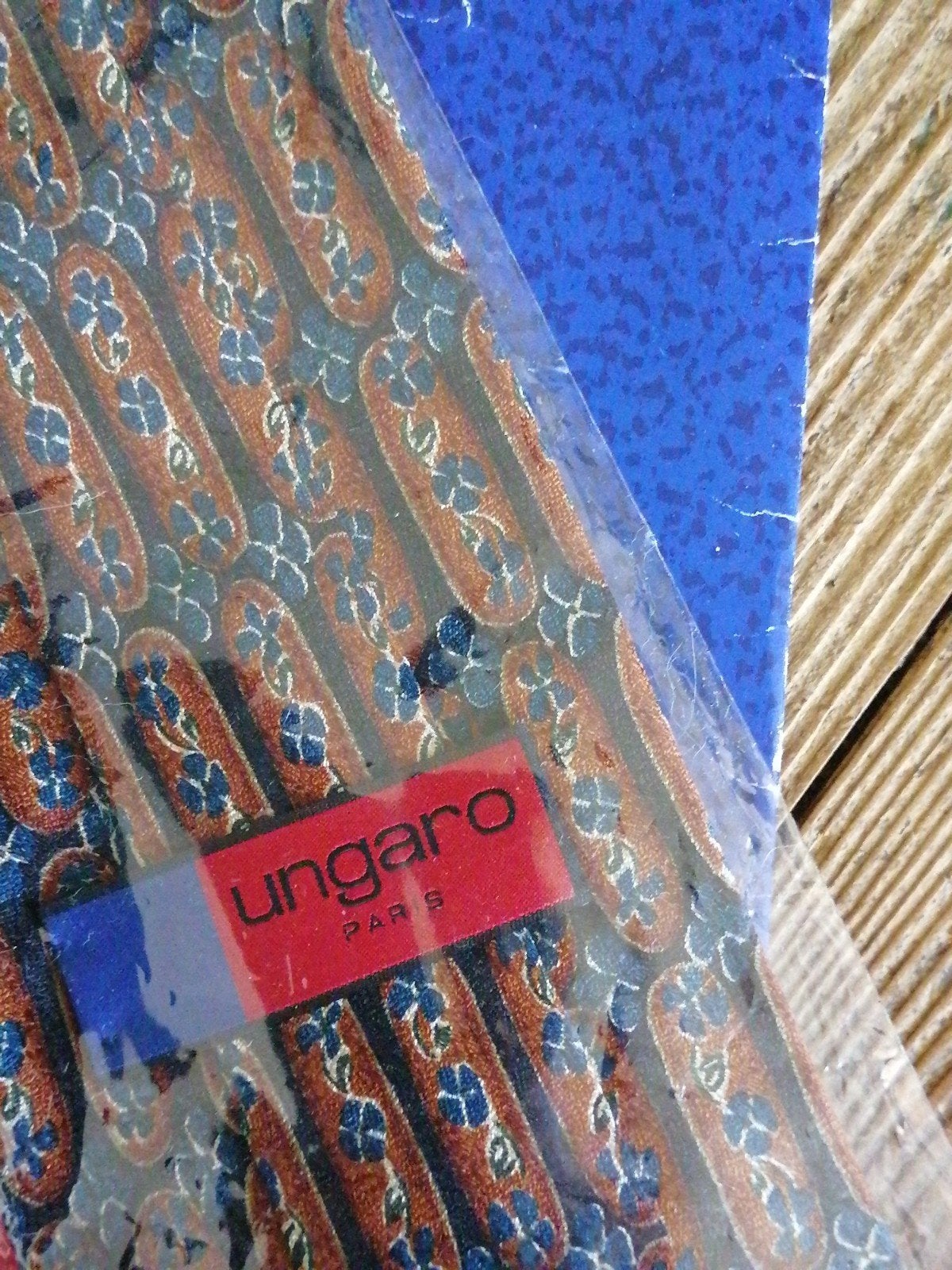 Vintage Emanuel Ungaro stropdas, Bruin, Ophalen of Verzenden, Zo goed als nieuw, Met patroon