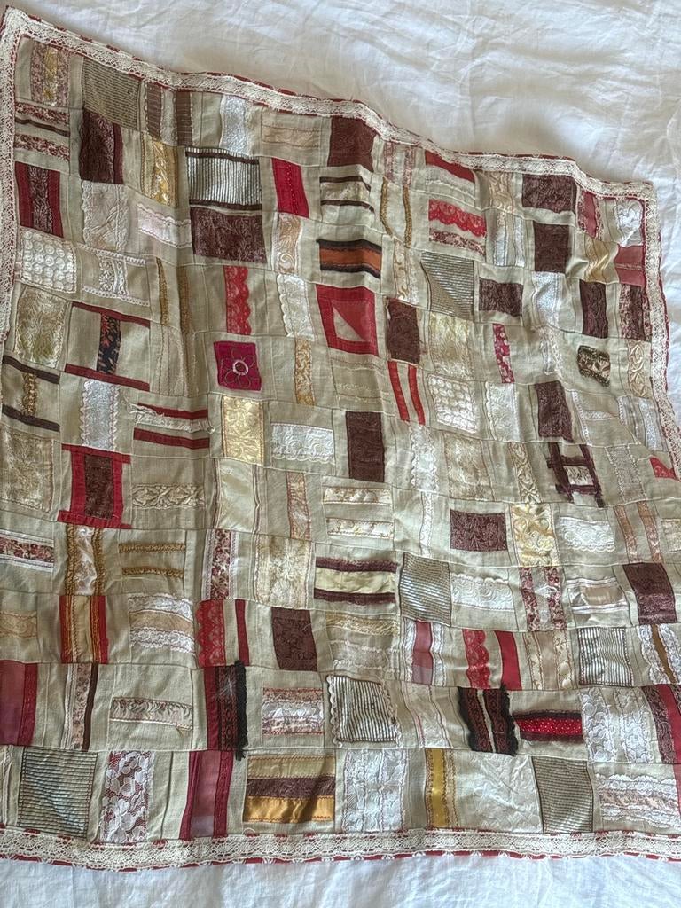 Uniek Afrikaans Patchwork Kleed - 93x93 cm, Ophalen of Verzenden