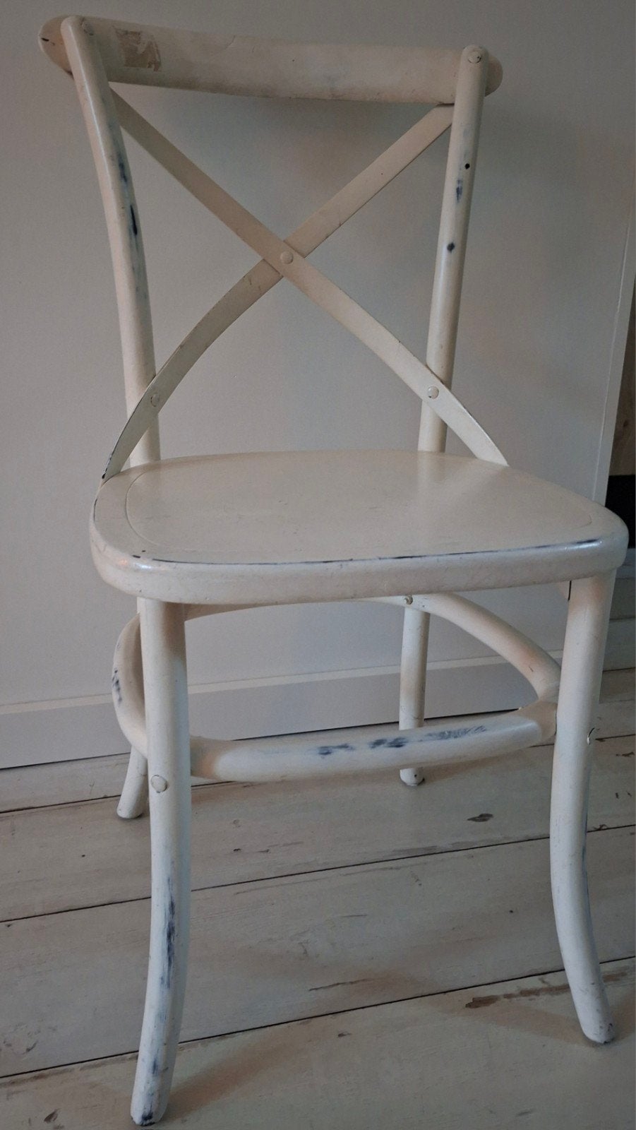 Vintage Thonet stoel - Witte bistrostoel, Antiek en Kunst, Ophalen