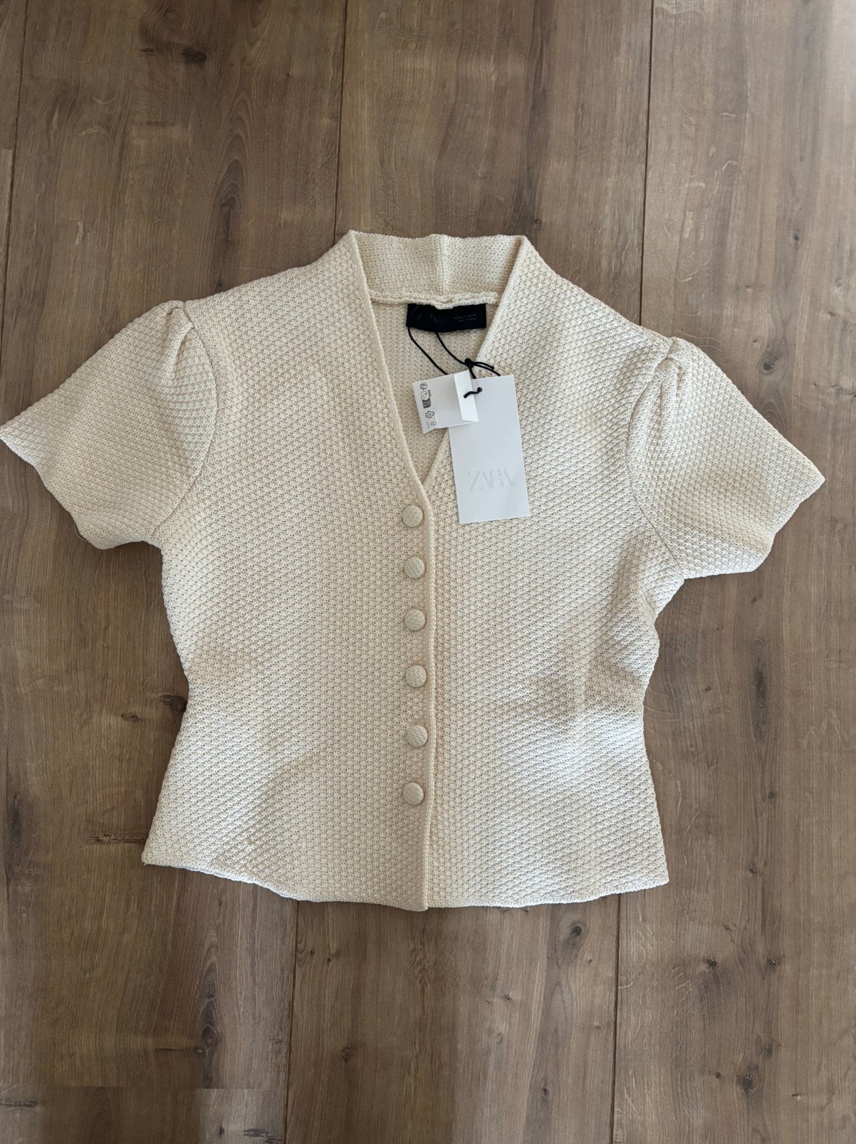 Blouse top Zara (nieuw!), Kleding | Dames, Ophalen of Verzenden, Nieuw, Maat 36 (S), Beige