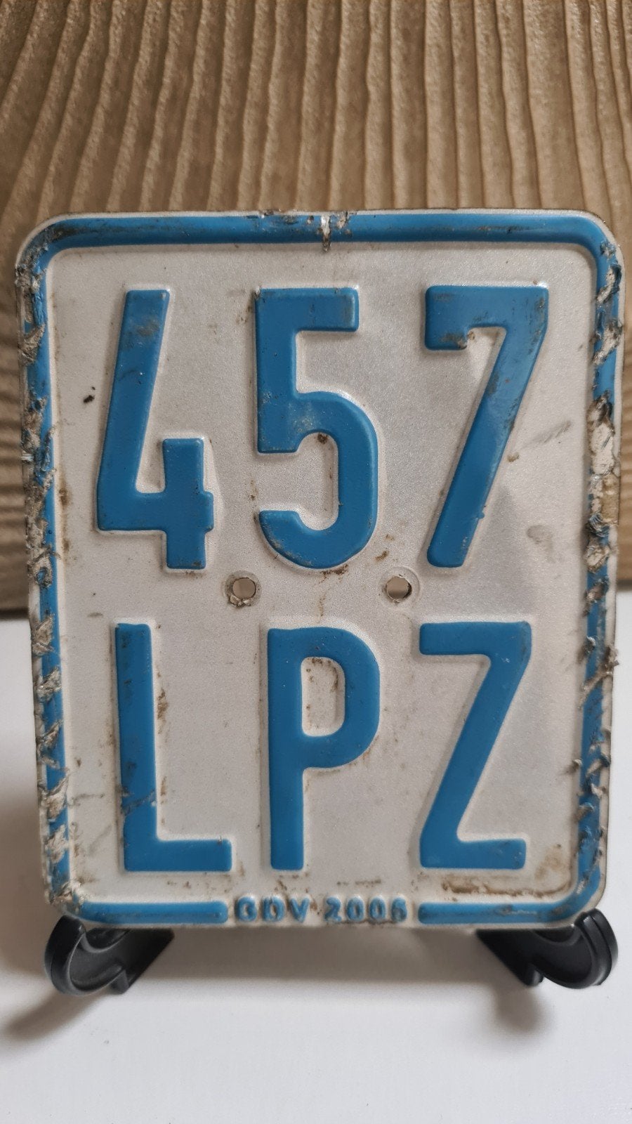 Kentekenplaatje 457 LPZ uit 2006, Ophalen of Verzenden, Gebruikt, Motoren