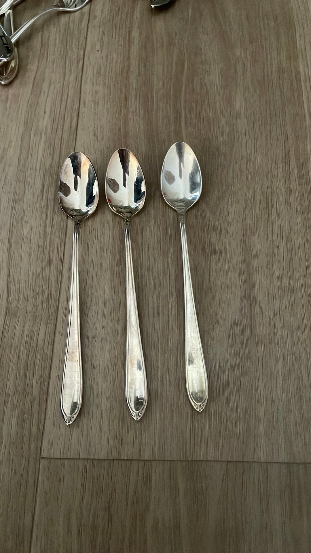 Verzilverde lange lepels / ijslepels Christofle Versailles, Ophalen of Verzenden, Zo goed als nieuw, Zilver