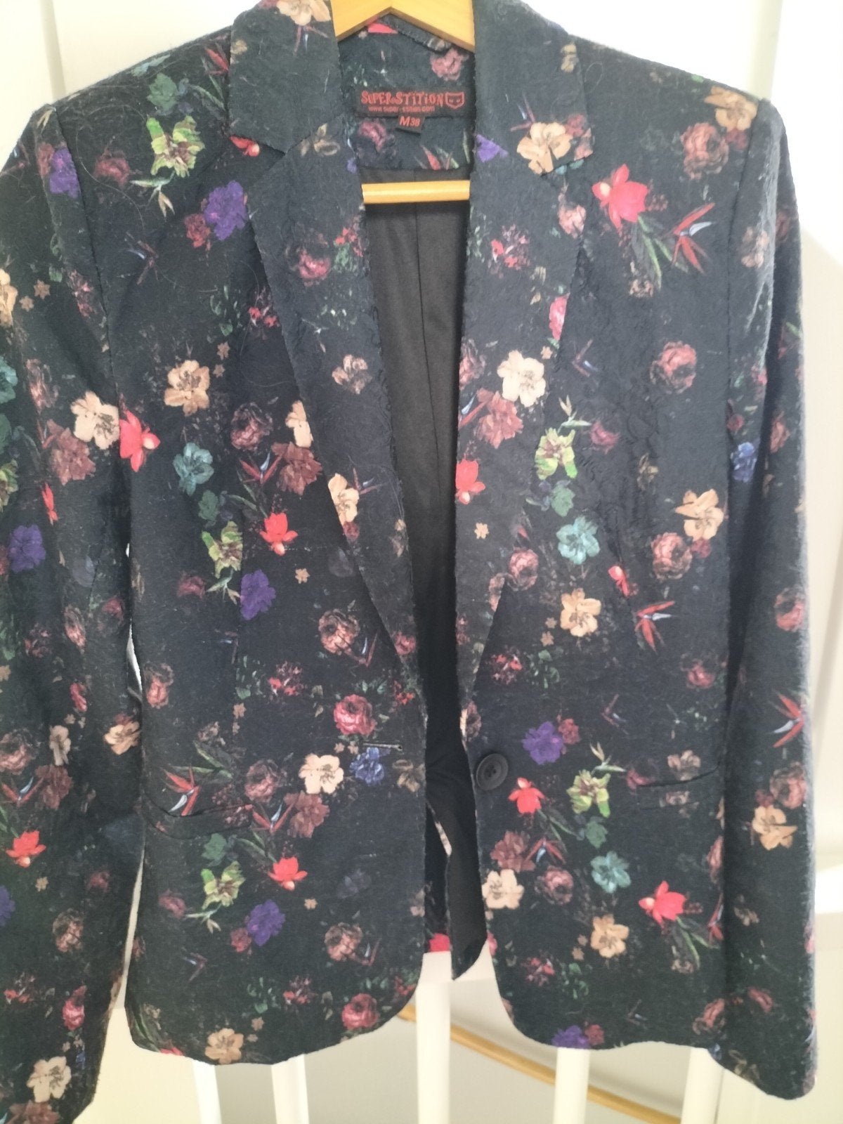 Superstition bloemenprint blazer maat M38, Kleding | Dames, Maat 38/40 (M), Meerkleurig, Ophalen of Verzenden, Zo goed als nieuw
