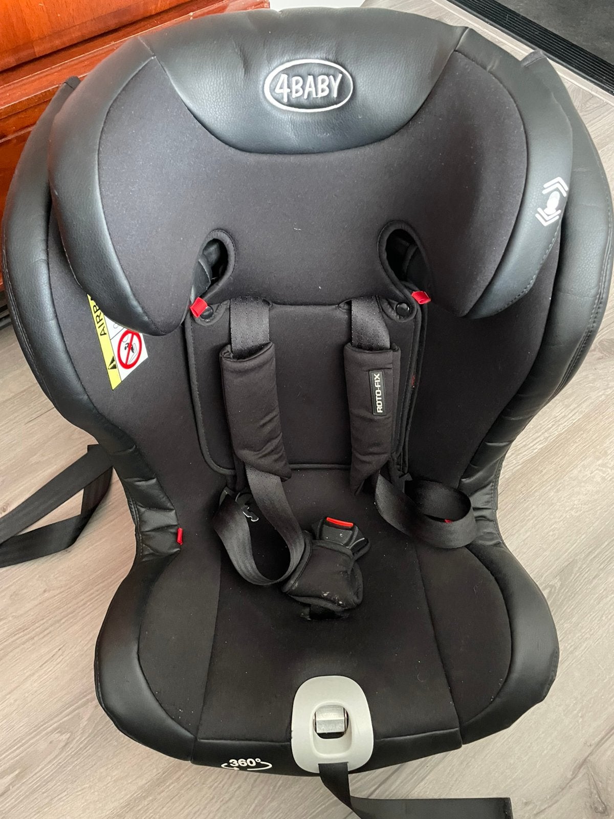 Fraai leren autostoeltje zgan, Kinderen en Baby's, 0 t/m 18 kg, Afneembare rugleuning, Zo goed als nieuw, Isofix
