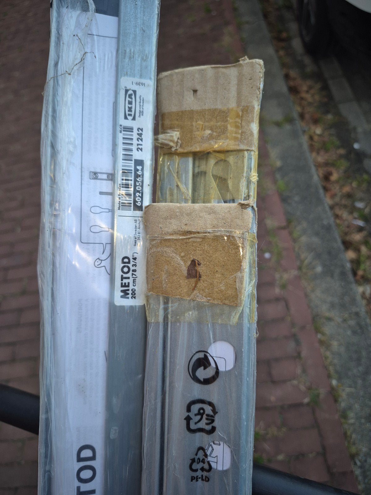 Ikea Metod rail nieuw in de verpakking, Ophalen, Nieuw, 150 tot 200 cm, 25 tot 50 cm