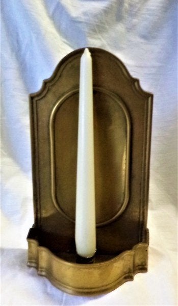 Zware vintage messing Wandblaker / Wandkandelaar – 1 Kilo!, Ophalen of Verzenden