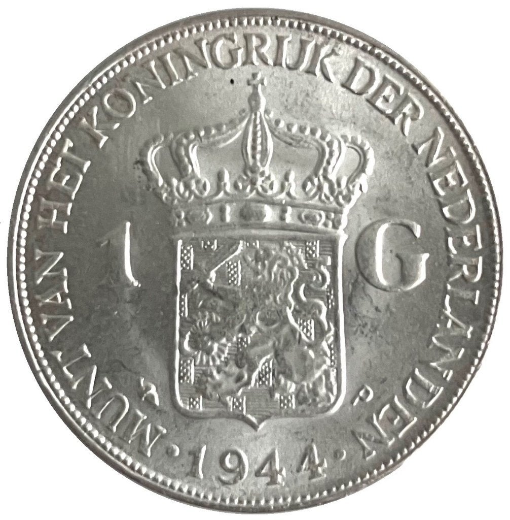 Zilveren gulden 1944 EP UNC, Postzegels en Munten, Munten | Nederland, 1 gulden, Verzenden, Zilver, Koningin Wilhelmina