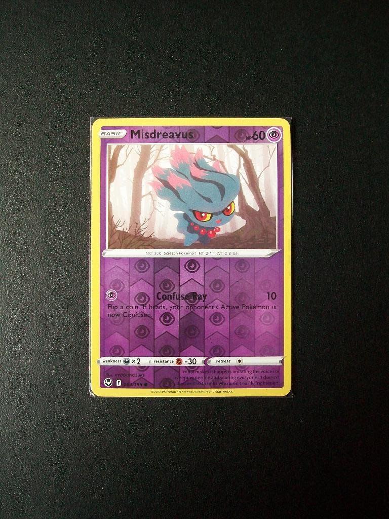 1728. Nieuwe Pokemon Kaart holofoil MISDREAVUS HP 60 063/195, Verzenden, Nieuw, Losse kaart, Foil