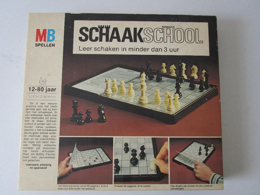 Leer schaken in minder dan 3 uur, Schaakschool, van MB, Ophalen of Verzenden, 500 t/m 1500 stukjes, Gebruikt, Schaken