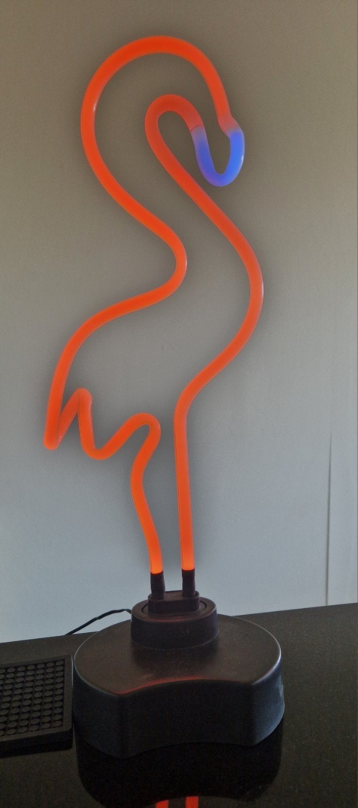 Nette glazen neon flamingo verlichting in originele doos, Huis en Inrichting, Ophalen, Overige merken, Roze, Overige fittingen