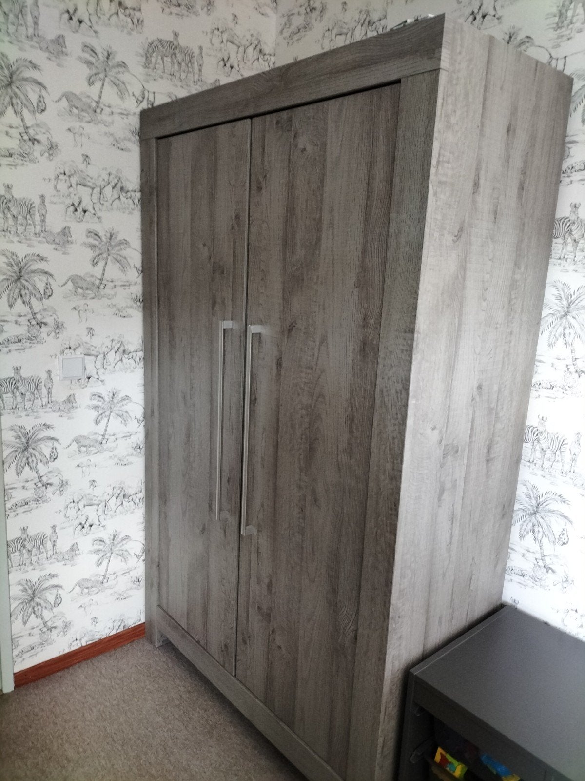 Kledingkast met planken en hangruimte - 190x115x50.5 cm, Ophalen, Gebruikt, 100 tot 150 cm, Met plank(en)