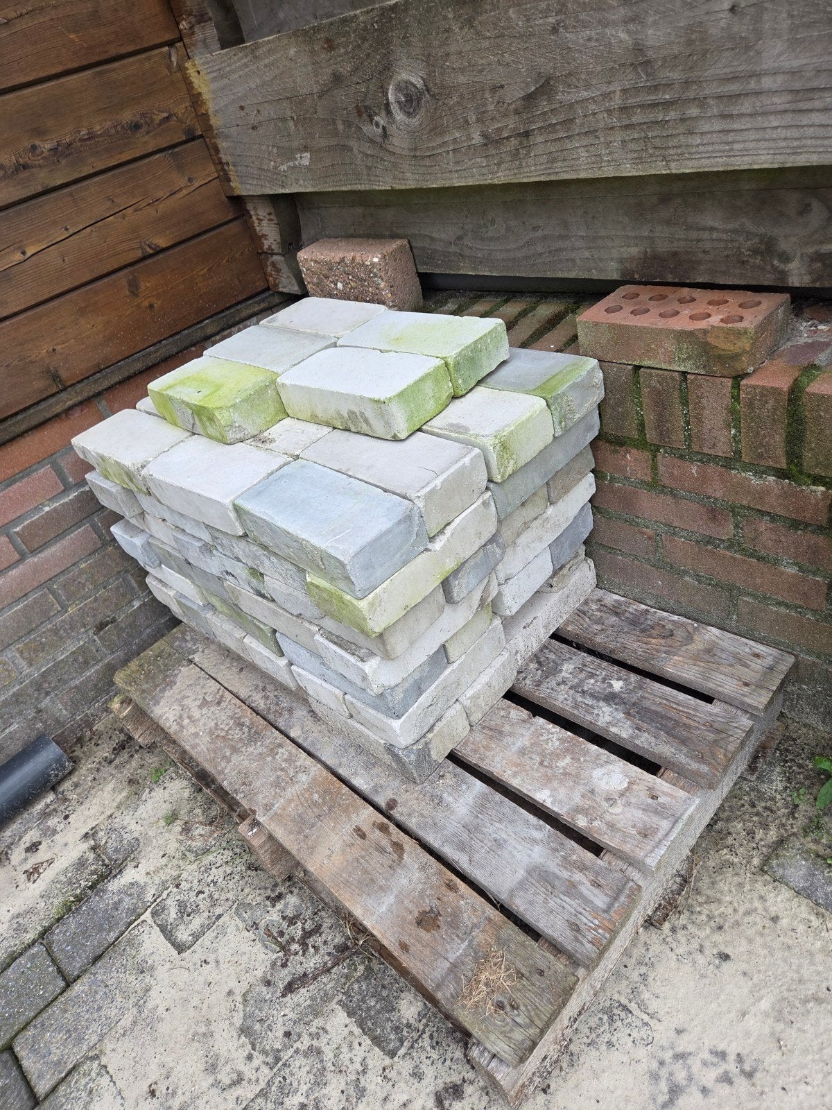 kalk zandsteen, Tuin en Terras, Ophalen, Gebruikt, Klinkers, Minder dan 5 m²