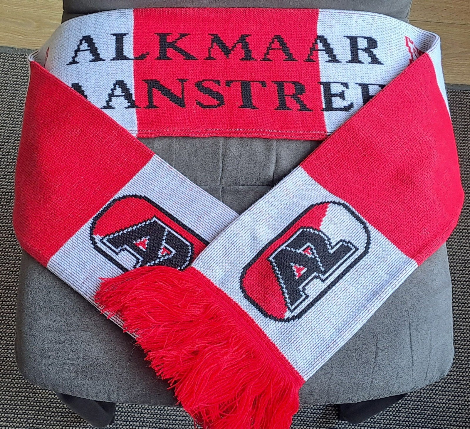 AZ Alkmaar Sjaal - Rood/Wit, Nieuw, Overige maten, Ophalen of Verzenden, Sjaal