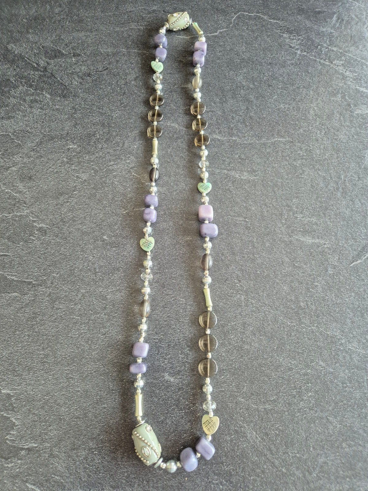 Mooie ketting, Sieraden, Tassen en Uiterlijk, Kettingen, Ophalen of Verzenden, Zo goed als nieuw, Grijs, Overige materialen