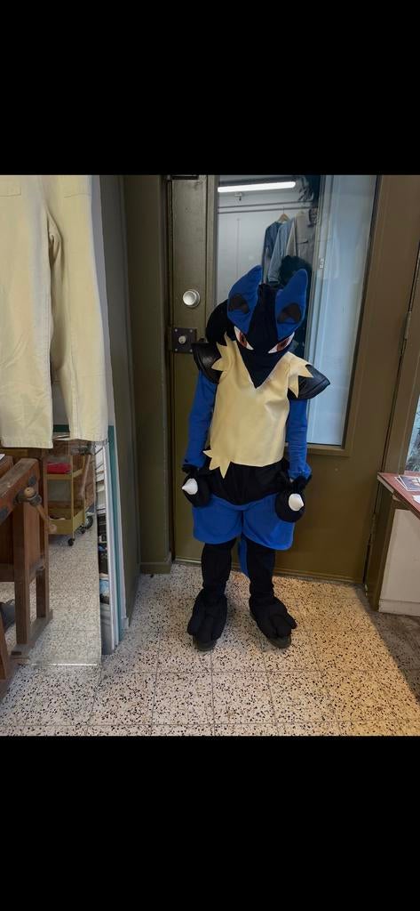 Lucario Pokémon Cosplay Kostuum - Compleet Pak mt 8 jaar, Kinderen en Baby's, Carnavalskleding en Verkleedspullen, Ophalen of Verzenden
