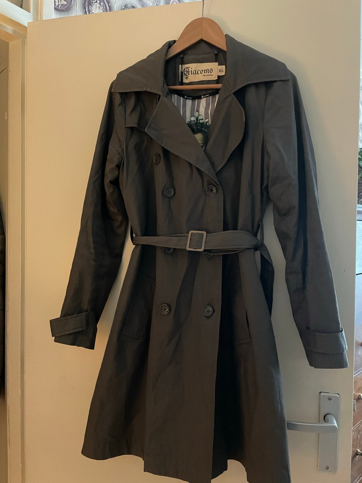 Giacomo The Jacket Trenchcoat - Maat XL, Ophalen of Verzenden, Zo goed als nieuw, Maat 46/48 (XL) of groter, Grijs